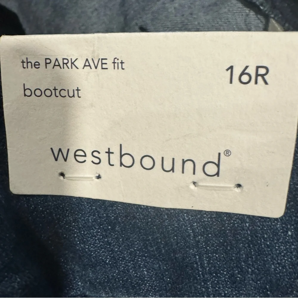 Westbound The Park Avenue Fit Bootcut Denim Jeans Size 16 R - Picture 4 of 11